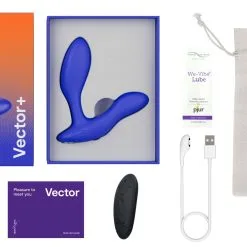 We-Vibe Stimulateur Prostatique Vibrant Et Télécommandé Vector + - Bleu -Lingerie Soldes Boutique stimulateur prostatique vibrant telecommande vector bleu 6