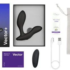 We-Vibe Stimulateur Prostatique Vibrant Et Télécommandé Vector + - Noir -Lingerie Soldes Boutique stimulateur prostatique vibrant telecommande vector noir 8