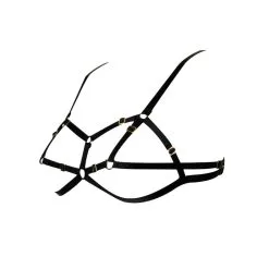 E.L.F. Zhou London Soutien-gorge Harnais D-Ring - Bondage Noir
