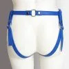 The Sinners Harnais Pour Gode-ceinture Avec Attaches D-Ring - Cuir Souple Bleu -Lingerie Soldes Boutique strapon bleu ouvert doubleanneaux dos