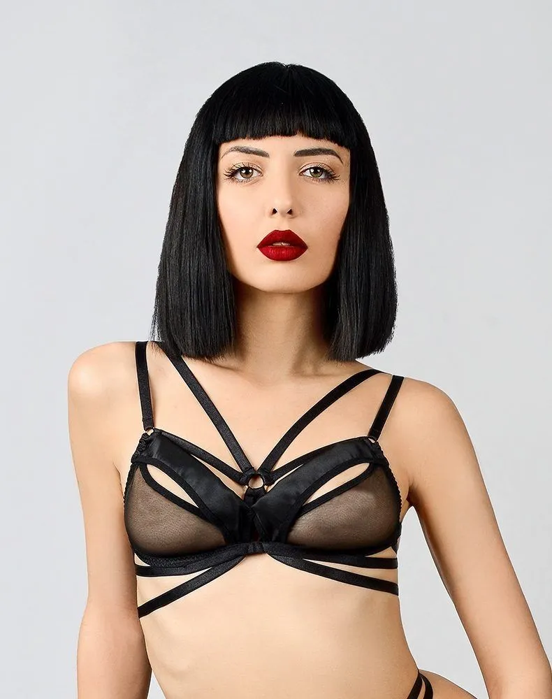 E.L.F. Zhou London Soutien-gorge En Soie Et Tulle - Dahlia - Strappy Soft Bra 6 E.L.F. Zhou London Soutien-gorge En Soie Et Tulle - Dahlia - Strappy Soft Bra – Image 4