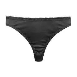 Cadolle String En Satin - Cathy -Lingerie Soldes Boutique string cathy satin noir cadolle