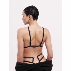 Paloma Casile Harnais String Avec Bijou Argent - Johnny -Lingerie Soldes Boutique string harnais johnny argent 3