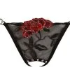 String Ouvert à Strass Et Sa Rose Rouge -Lingerie Soldes Boutique string ouvert strass fleur rose cotelli 3 1
