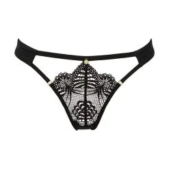 Atelier Amour Tanga En Dentelle Avec Laçage - Enlace Moi