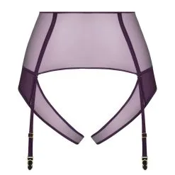Maison Close Tanga Ouvert Porte-jarretelles - L'Amoureuse - Orchidée Violette -Lingerie Soldes Boutique tanga haut pj l amoureuse orchidee violette 3