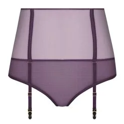 Maison Close Tanga Ouvert Porte-jarretelles - L'Amoureuse - Orchidée Violette -Lingerie Soldes Boutique tanga haut pj l amoureuse orchidee violette 5