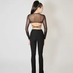 E.L.F. Zhou London Top Cache-cœur En Résille - Obsidian -Lingerie Soldes Boutique top resille obsidian meh top 1