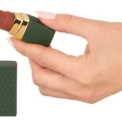 Mini Vibro Rouge-à-lèvres - Emerald Love -Lingerie Soldes Boutique vibro lipstick emerald gold 4