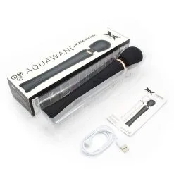Aquawand Vibrante - Noir 8 Aquawand Vibrante - Noir -Lingerie Soldes Boutique wand pixey aquawand noire or 6
