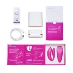 We-Vibe Vibromasseur Télécommandé Pour Couple Chorus - Rose 18 We-Vibe Vibromasseur Télécommandé Pour Couple Chorus - Rose -Lingerie Soldes Boutique wvi chorus pink flatlay box contents jpg 103 1